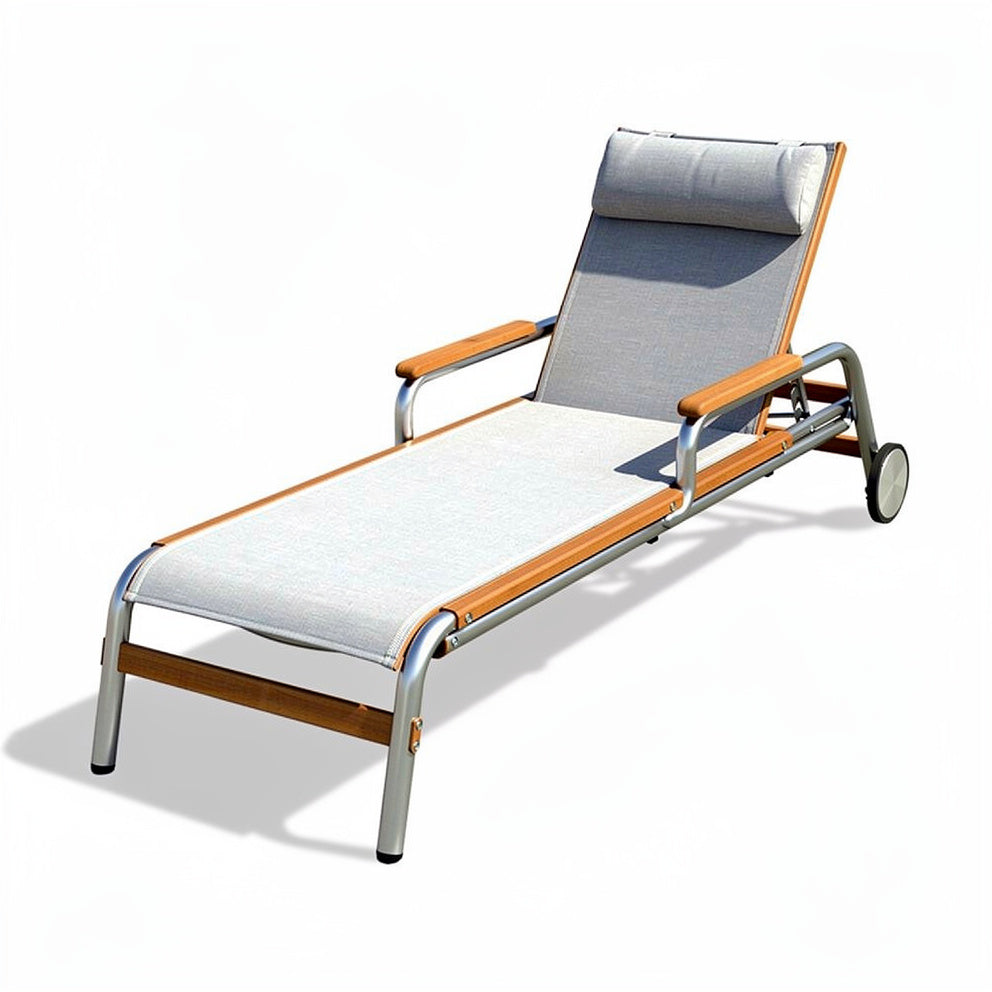 Luxe ligstoel met ergonomisch ontwerp en gewichtloze structuur