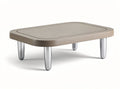 Modern vierkant salontafel van hout met metalen poten